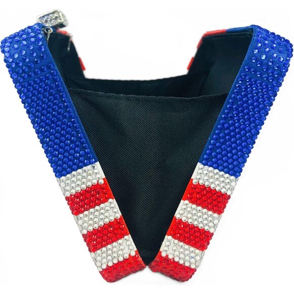 Dazzling American Flag Rhinestone Clutch Purse - Perfect for Parties & Events - Picture 7 of 9